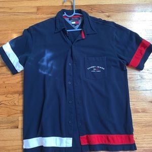 Vintage Tommy Jeans men Large Collar shirt